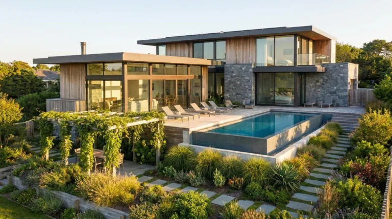 10 Modern House Designs with Pools and Beautiful Garden Spaces