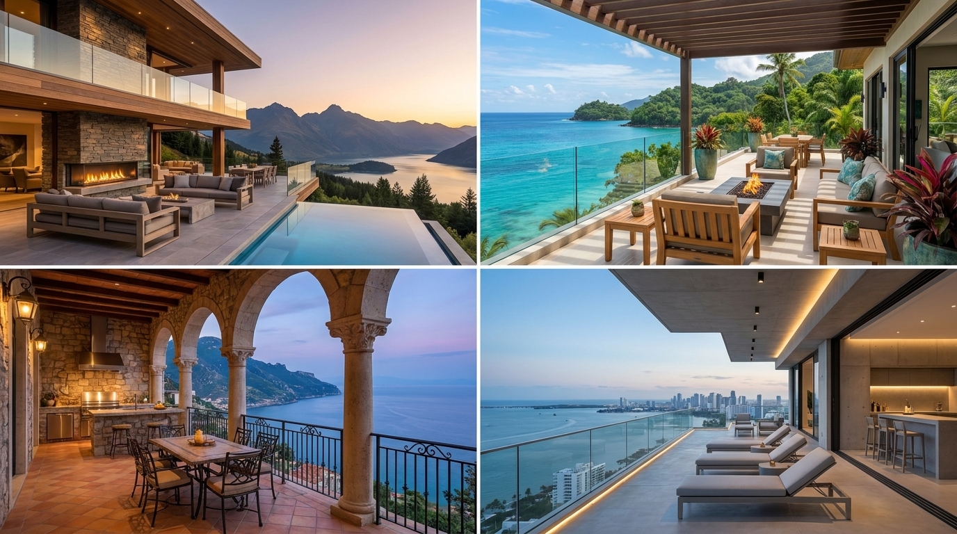 11 Mansion Balcony Designs with Stunning Architecture and Views