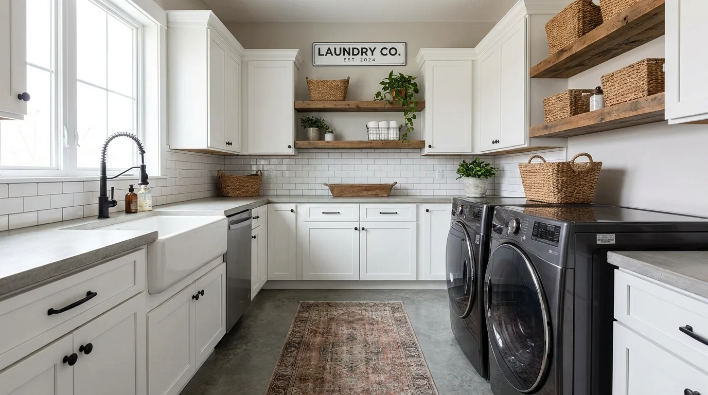 15 Farmhouse Laundry Room Ideas with Modern Style