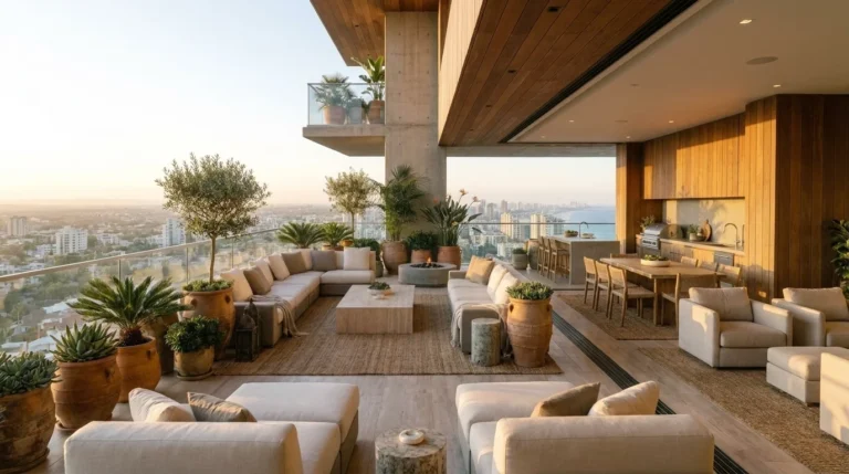 15 Mansion Balcony Ideas with Luxury Outdoor Furniture and City Views